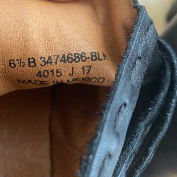 FRYE Strappy Chunky Heel Leather Booties with PickStitch accents Naomi Style - Picture 8 of 14